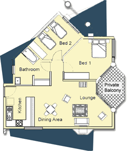 Citysider Apartments - 2 Bedroom Apartment Plan