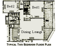 Trinity Beach apartments Cairns - Roydon - Floor Plan 2 bedroom apartment